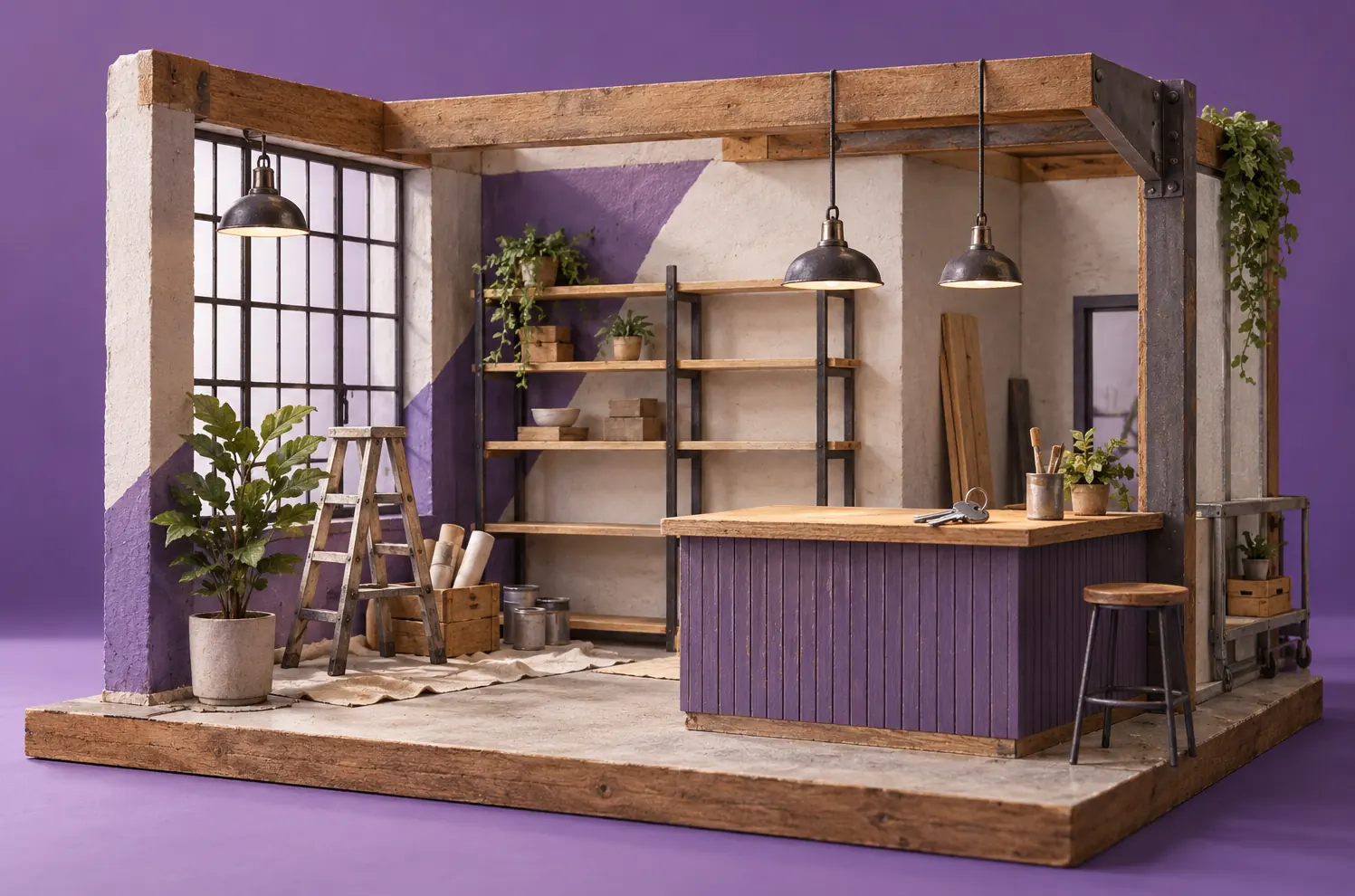 Illustration of growing businesses and their working space